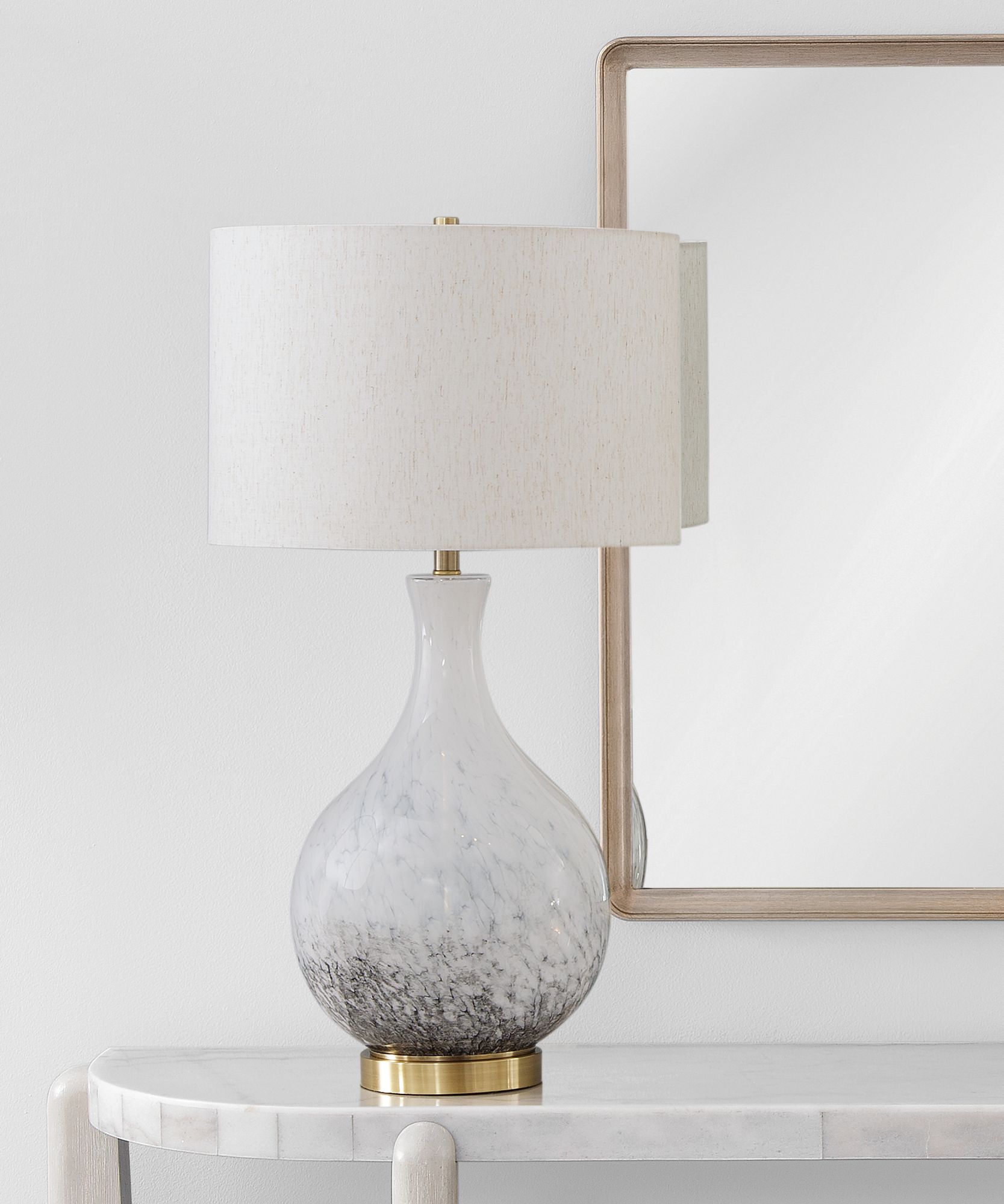 Image 3 Spey 34" High White And Black Table Lamp more views