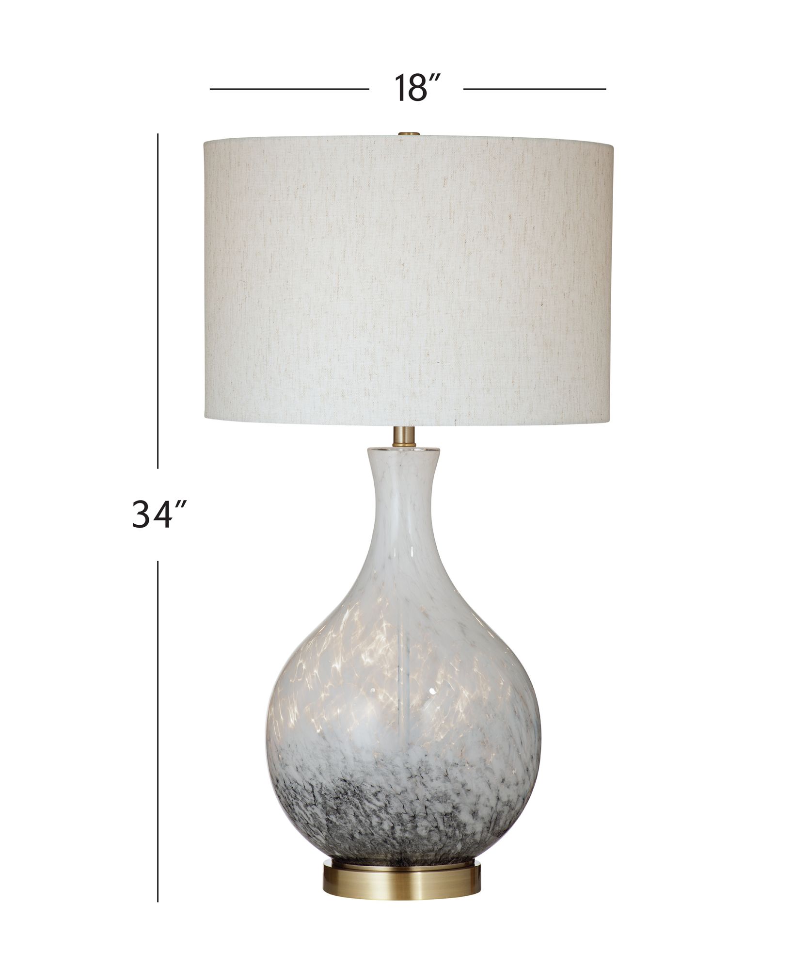 Image 4 Spey 34" High White And Black Table Lamp more views