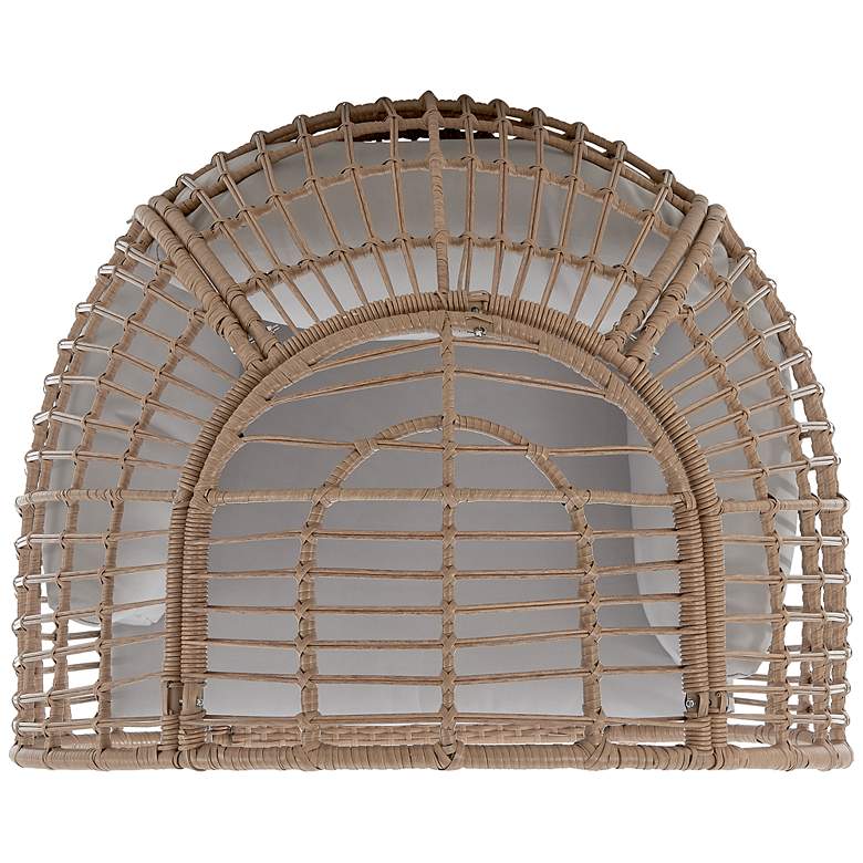 Image 6 Spezia Tan Rattan Outdoor Freestanding Egg Chair more views