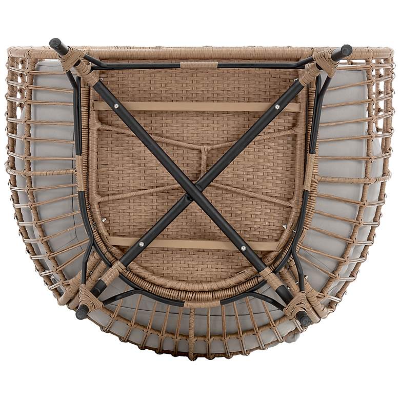Image 7 Spezia Tan Rattan Outdoor Freestanding Egg Chair more views