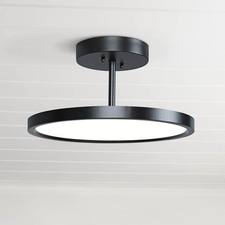 Image 1 Sphere 15" Wide Oil-Rubbed Bronze LED Ceiling Light