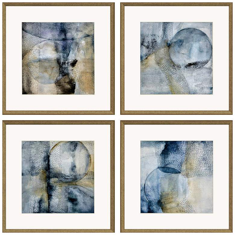 Image 1 Sphere 21"W x 21"H Framed Art Set of 4