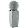 3_Sphere and Pillar 34 1/4" High LED Bubbler Fountain