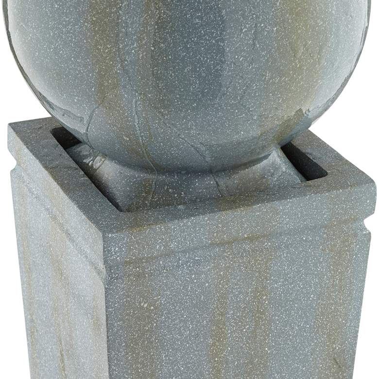 Image 4 Sphere and Pillar 34 1/4" High LED Bubbler Fountain more views
