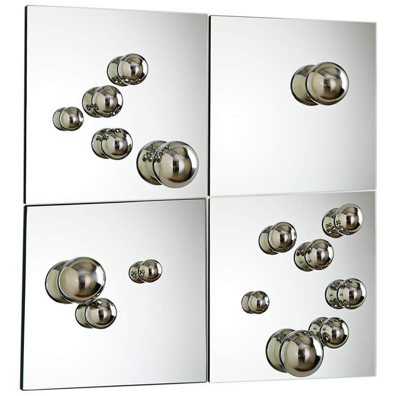 Image 1 Sphere Glass 4-Piece 24 inch Square Wall Mirror Set