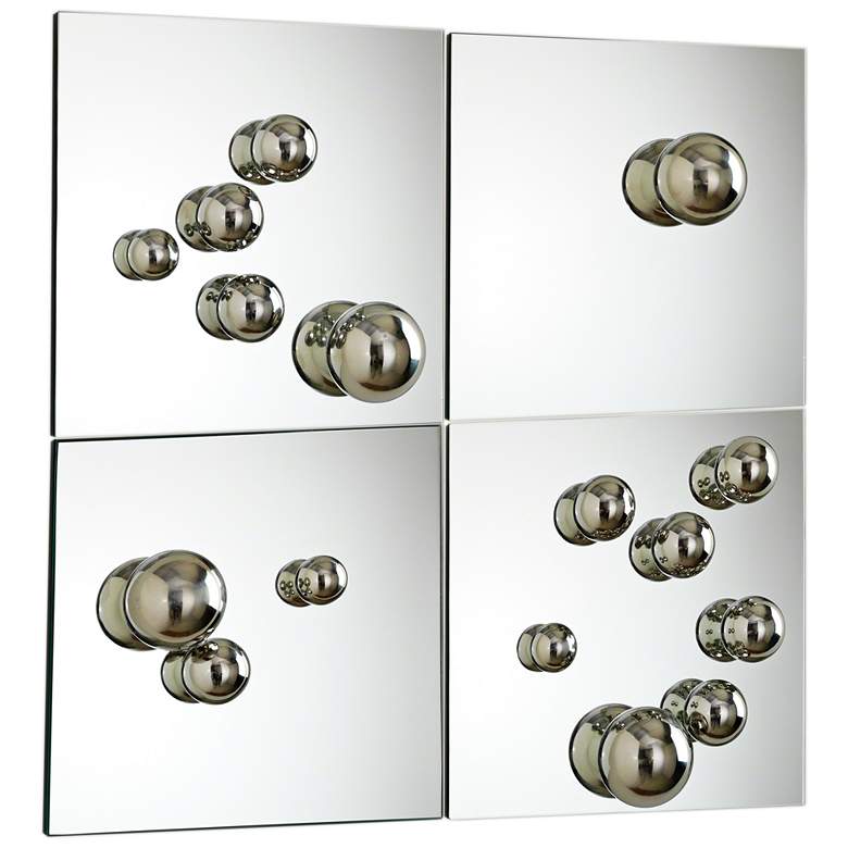 Image 1 Sphere Glass 4-Piece 24" Square Wall Mirror Set
