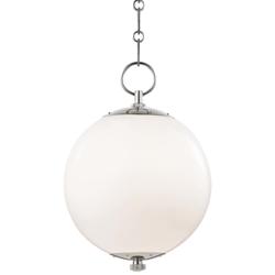 Sphere No.1 11 1/2&quot; Wide Polished Nickel Mini Pendant