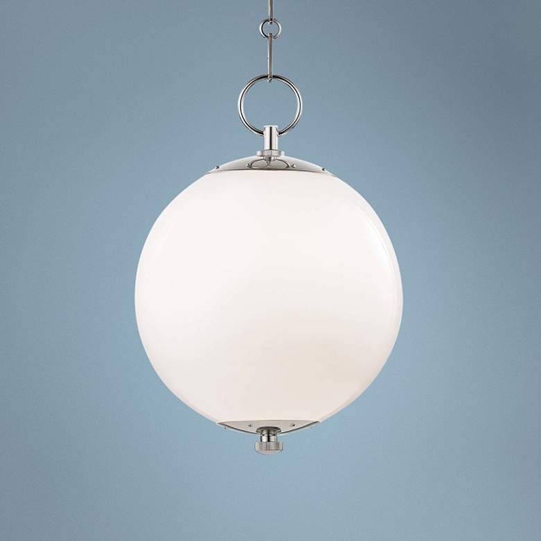 Image 1 Sphere No.1 11 1/2" Wide Polished Nickel Mini Pendant