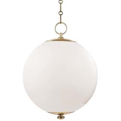Sphere No.1 16&quot; Wide Aged Brass Pendant Light