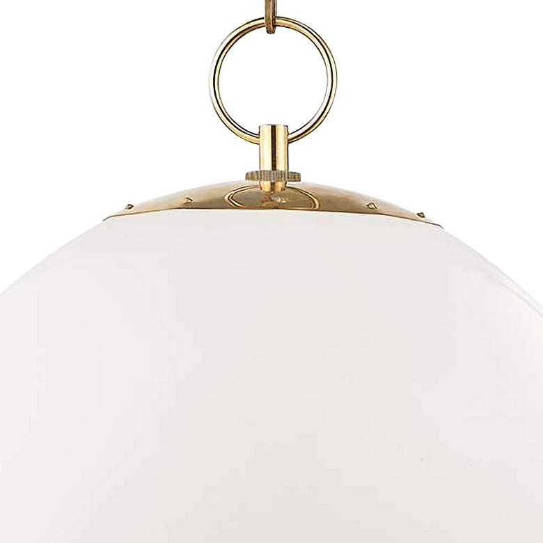 Image 3 Sphere No.1 16" Wide Aged Brass Pendant Light more views