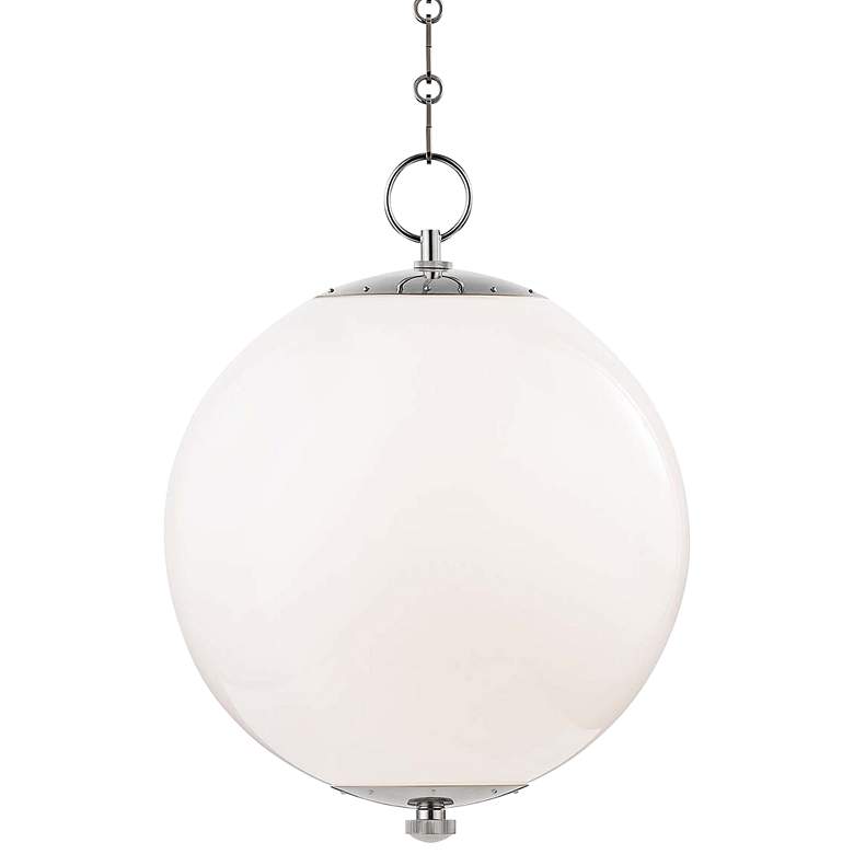 Image 2 Sphere No.1 16 inch Wide Polished Nickel Pendant Light