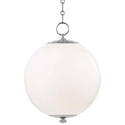 Sphere No.1 16&quot; Wide Polished Nickel Pendant Light
