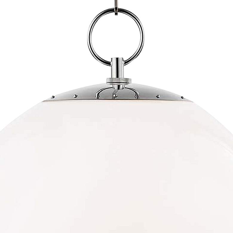 Image 3 Sphere No.1 16" Wide Polished Nickel Pendant Light more views