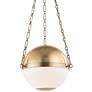 Sphere No.2 16 1/2" Wide Aged Brass Pendant Light
