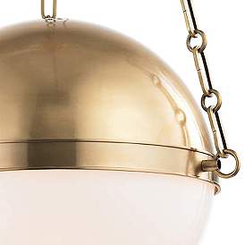 Image3 of Sphere No.2 16 1/2" Wide Aged Brass Pendant Light more views