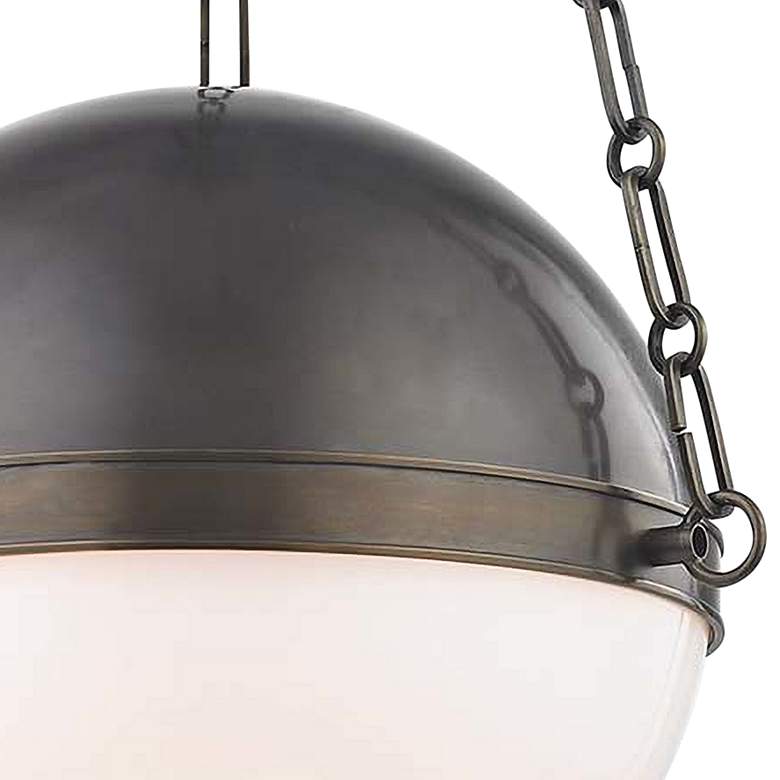 Image 3 Sphere No.2 16 1/2 inch Wide Distressed Bronze Pendant Light more views