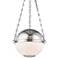 Sphere No.2 16 1/2" Wide Polished Nickel Pendant Light