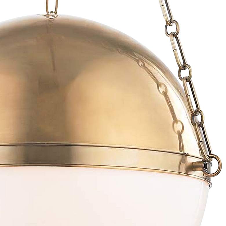 Image 3 Sphere No.2 20 1/2" Wide Aged Brass Pendant Light more views