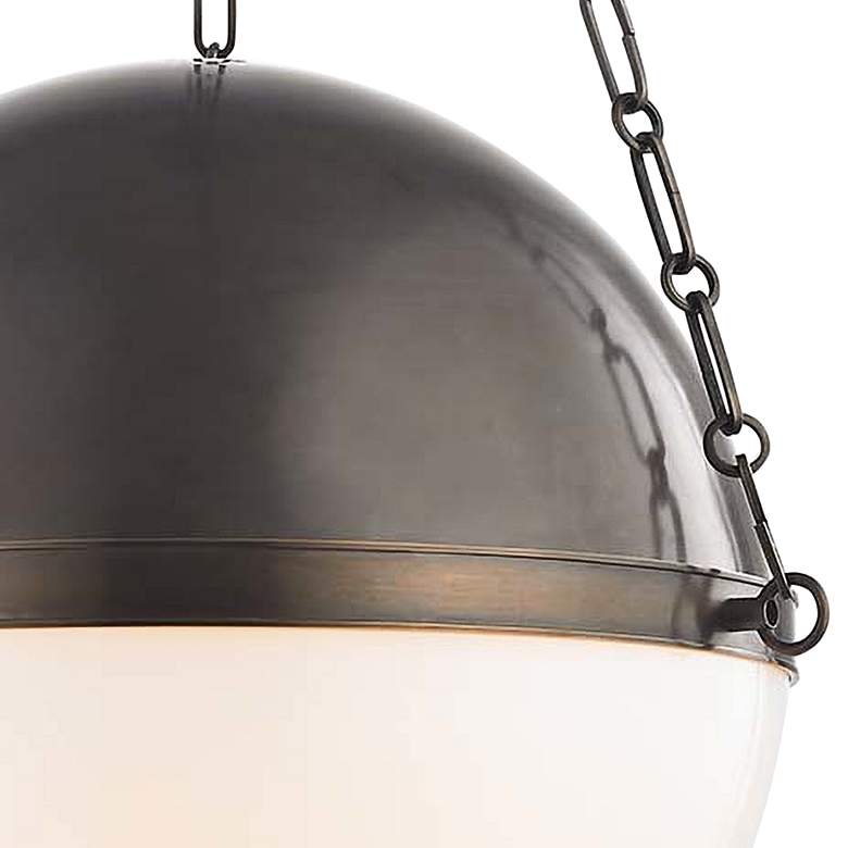 Image 3 Sphere No.2 20 1/2" Wide Distressed Bronze Pendant Light more views