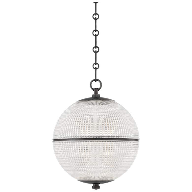 Image 1 Sphere No. 3 13" Wide Distressed Bronze Pendant Light