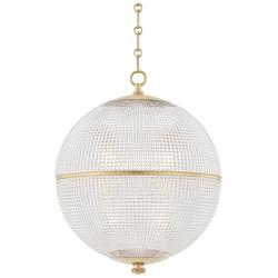 Sphere No. 3 18 1/4" Wide Distressed Bronze Pendant Light