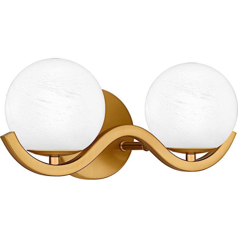 Image 3 Spherical 2-Light Aged Brass Bath Light more views
