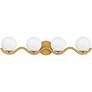 Thumbnail2 of Spherical 4-Light Aged Brass Bath Light more views