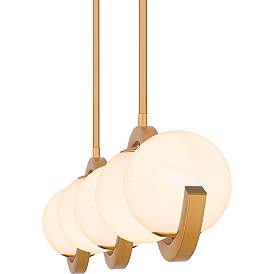 Image5 of Spherical 5-Light Aged Brass Island Light more views