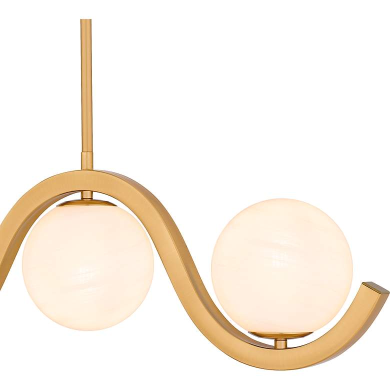 Image 6 Spherical 5-Light Aged Brass Island Light more views