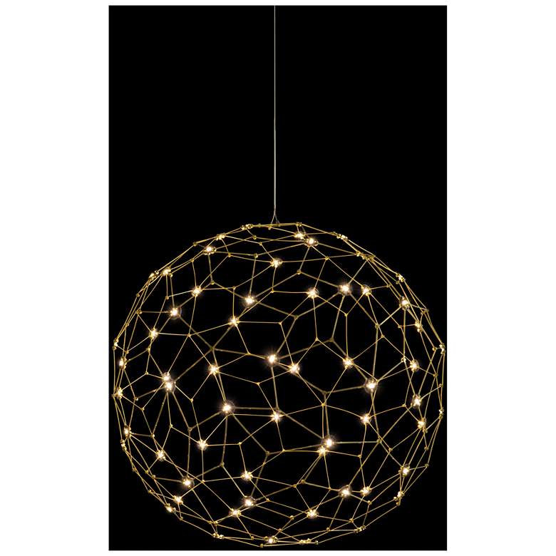 Image 1 Spheris 16" LED Globe Pendant in Natural Brass