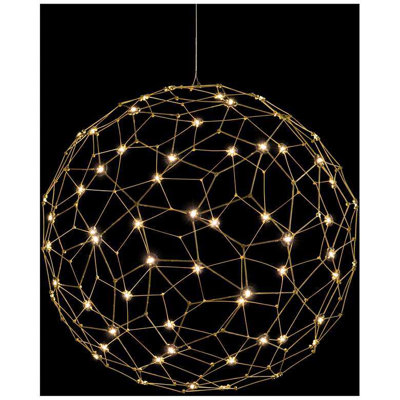 Image 1 Spheris 24" LED Globe Pendant in Natural Brass