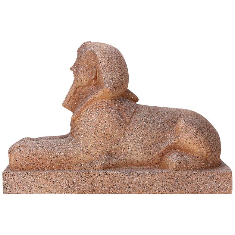 Image 3 Sphinx 15" High Tan Sphinx Statue with Solar LED Spotlight more views