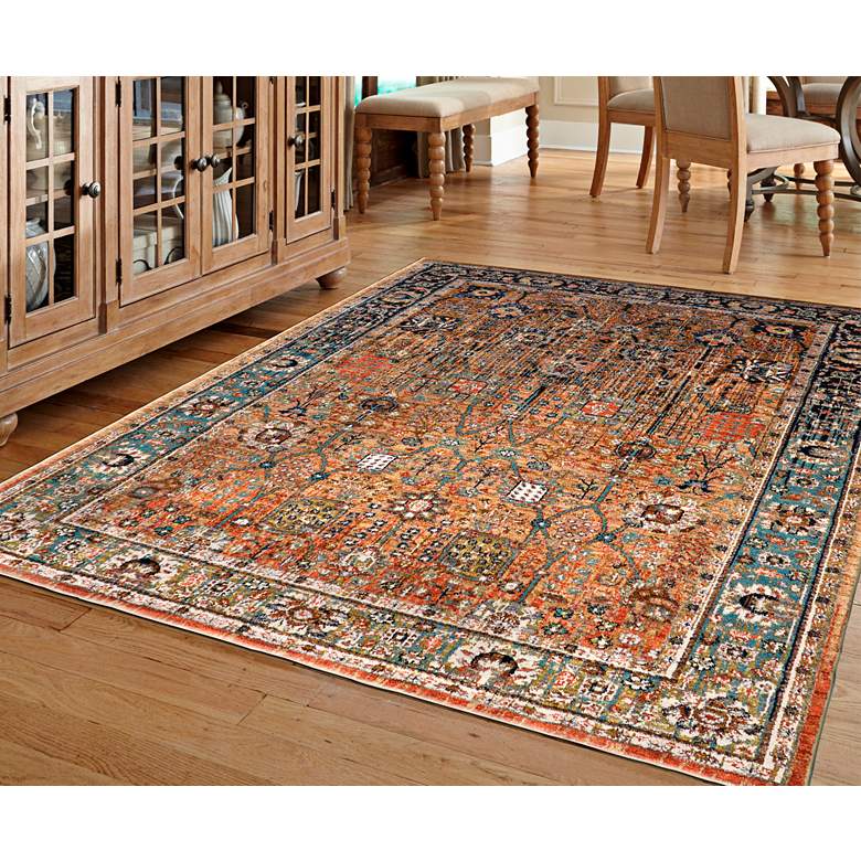 Image 1 Spice Market 90668 5'3"x7'10" Myanmar Tobacco Area Rug