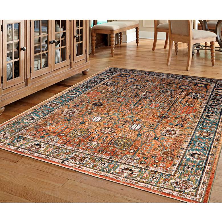 Image 1 Spice Market 90668 5&#39;3 inchx7&#39;10 inch Myanmar Tobacco Area Rug