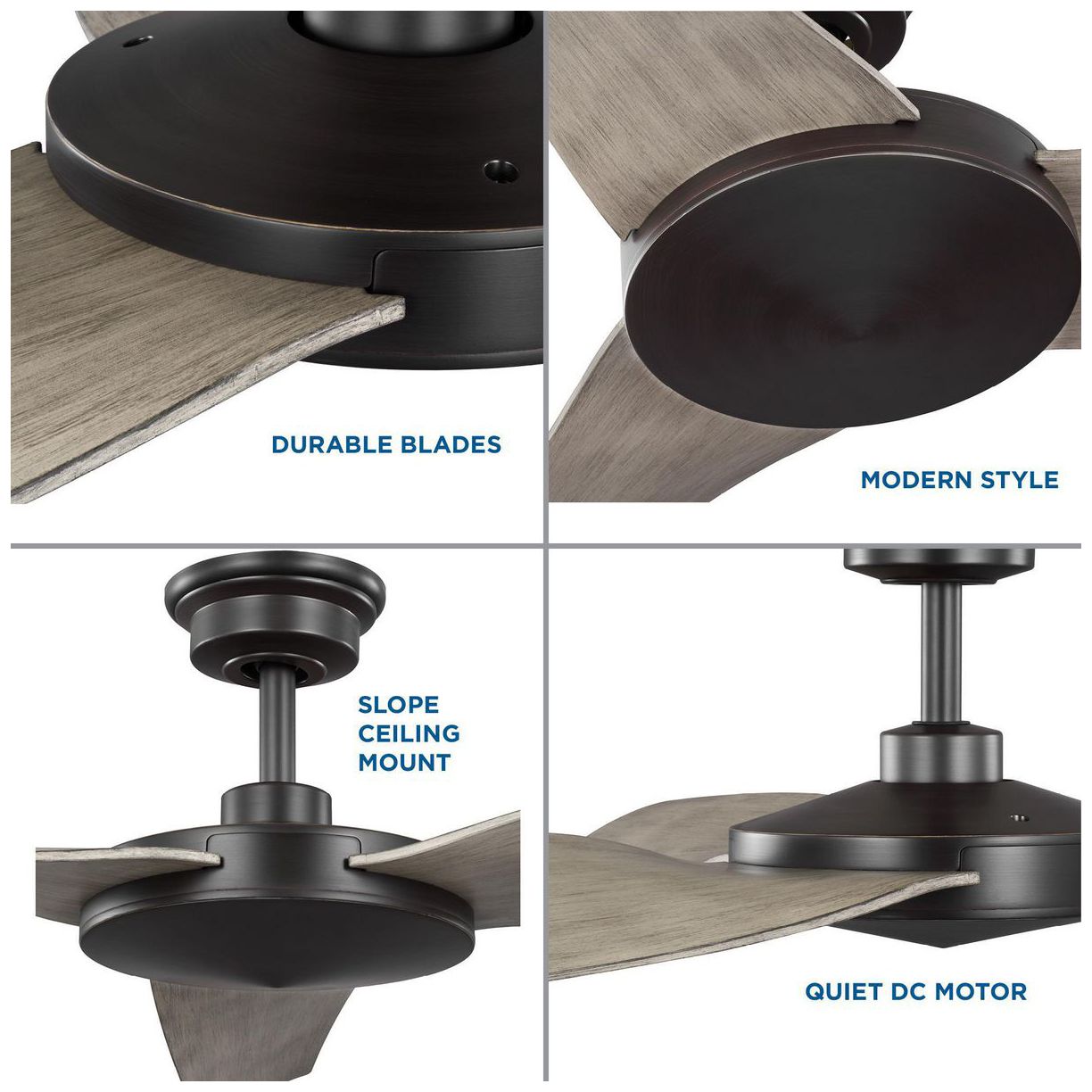 Image 5 Spicer Collection 54" Three-Blade Indoor/Outdoor DC Motor Ceiling Fan more views
