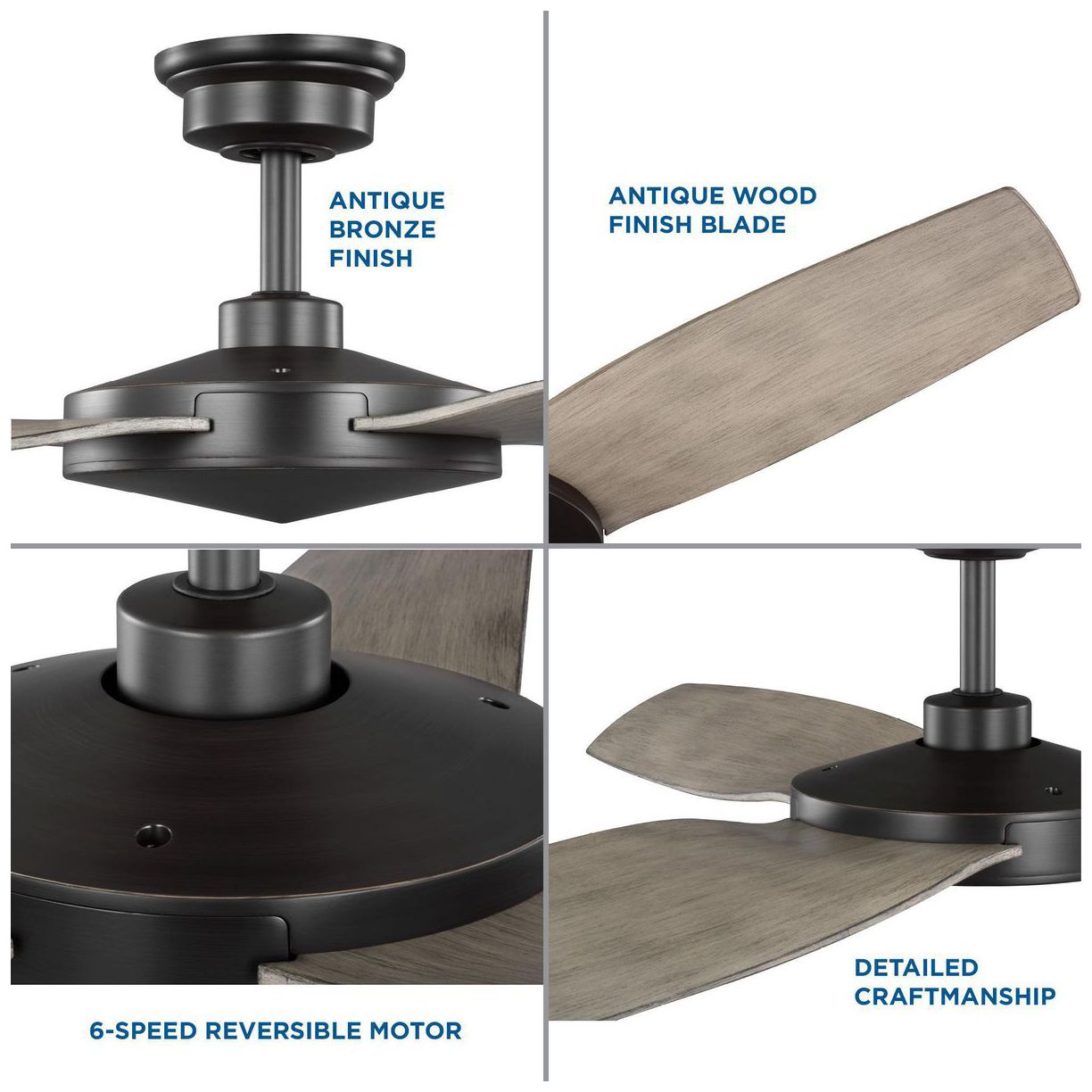 Image 6 Spicer Collection 54" Three-Blade Indoor/Outdoor DC Motor Ceiling Fan more views