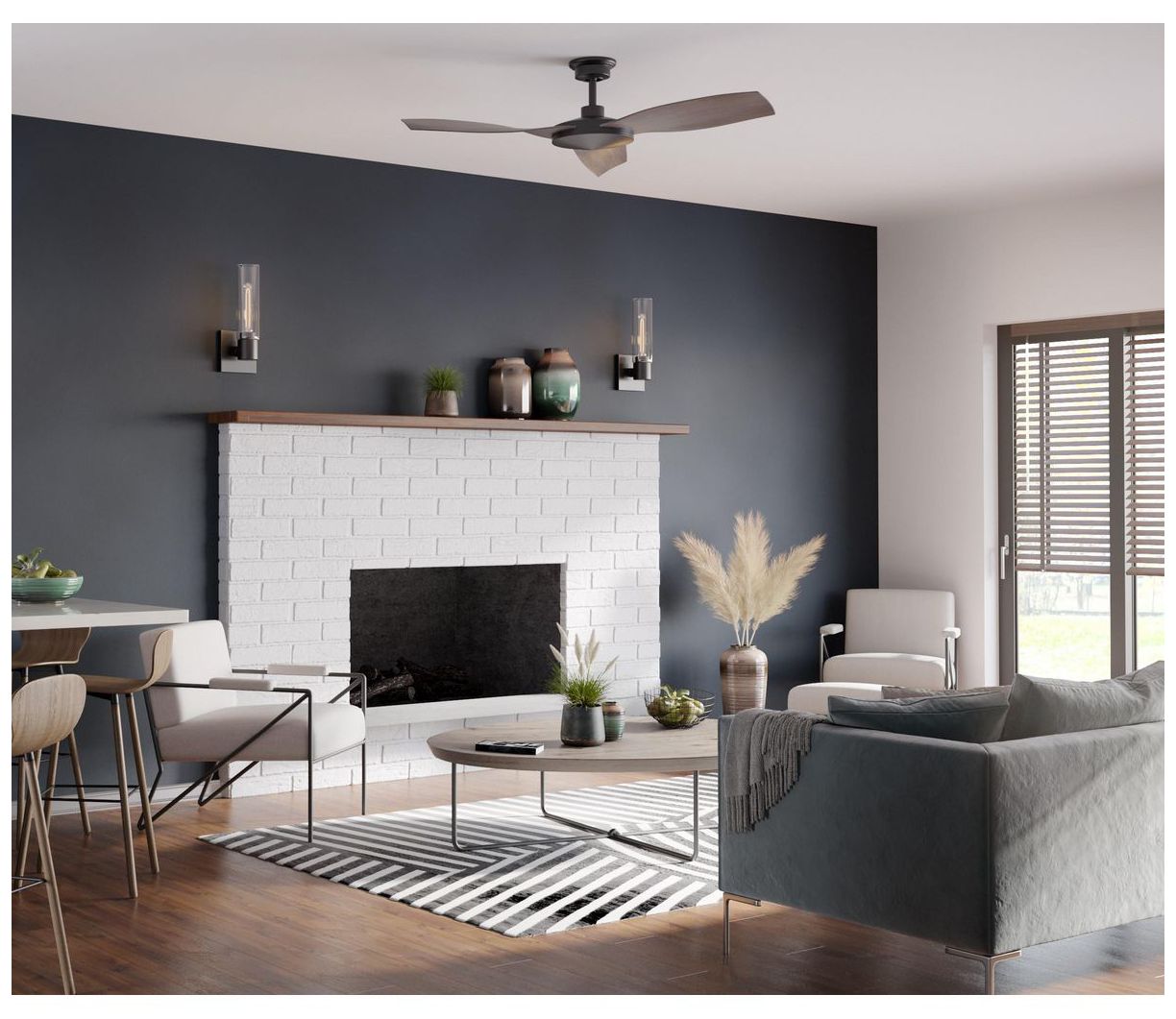 Image 2 Spicer Collection 54" Three-Blade Indoor/Outdoor DC Motor Ceiling Fan more views