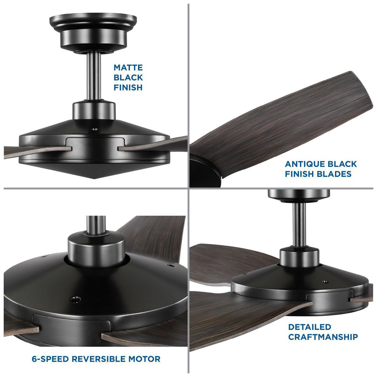 Spicer Collection 54" Three-Blade Indoor/Outdoor DC Motor Ceiling Fan