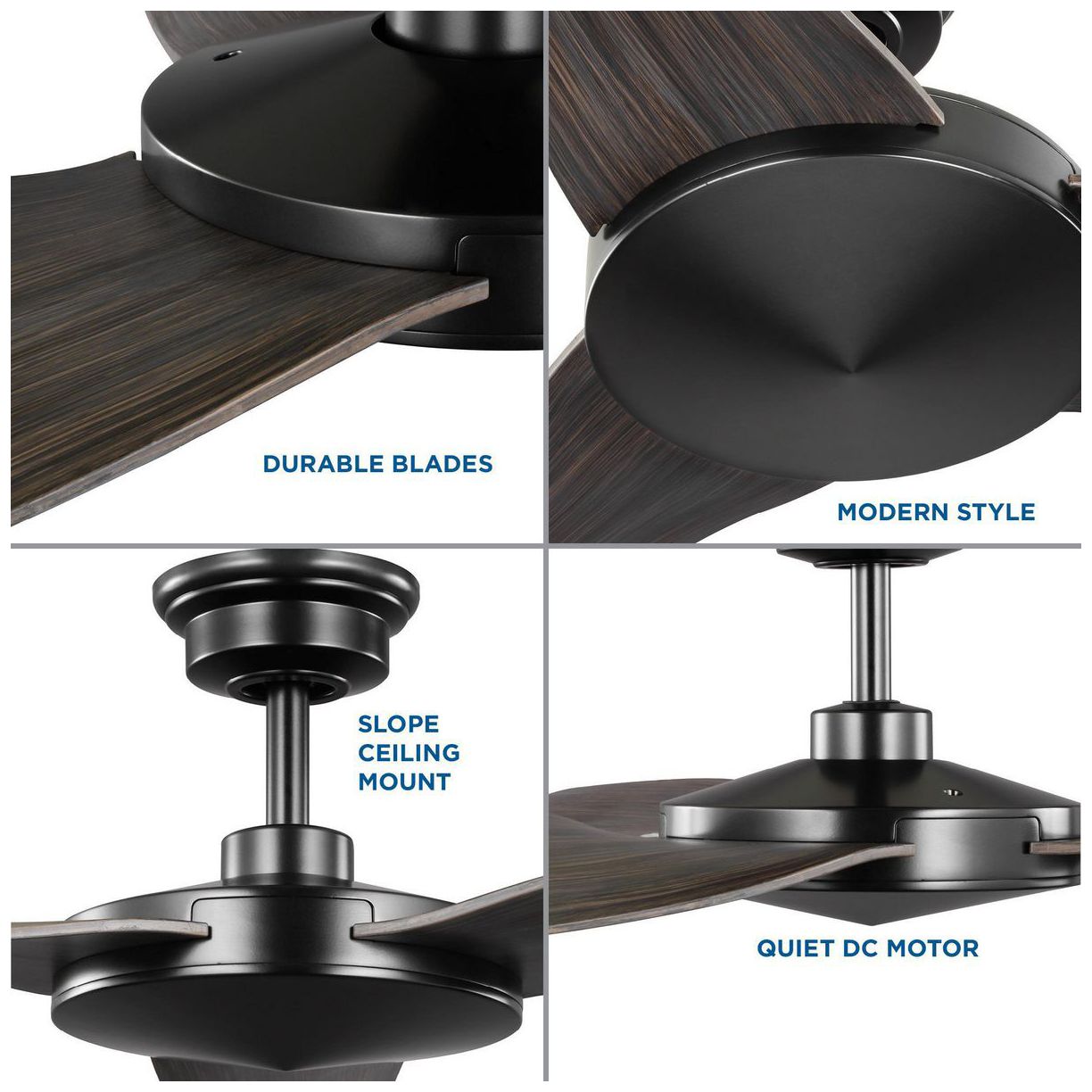Spicer Collection 54" Three-Blade Indoor/Outdoor DC Motor Ceiling Fan