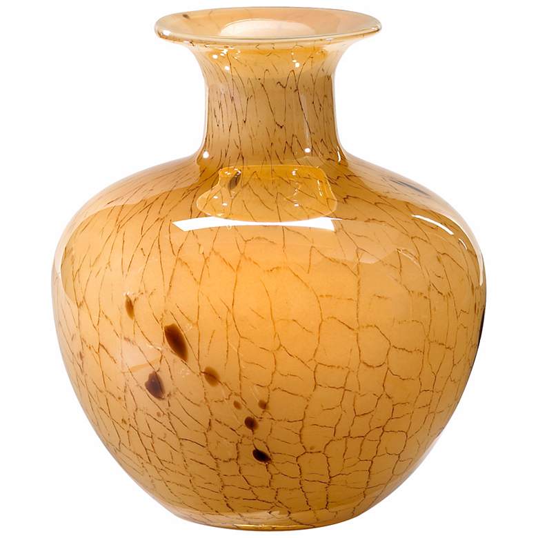 Image 1 Spider Small Iridescent Golden 15 inch High Glass Vase