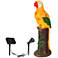 Spike 20"H Yellow Brown Outdoor Parrot Statue with Spotlight