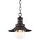 Spindrift 9 1/2" Wide Bronze and Clear Glass Mini Pendant
