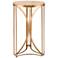 Spinner 17" Wide Large Gold Round Accent Table