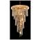 Spiral 16" Wide Gold and Crystal Chandelier