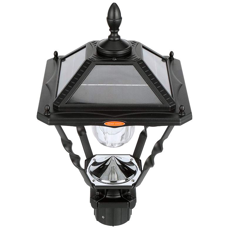 Image 3 Spiral 20" High White Dusk to Dawn LED Solar Post Light more views