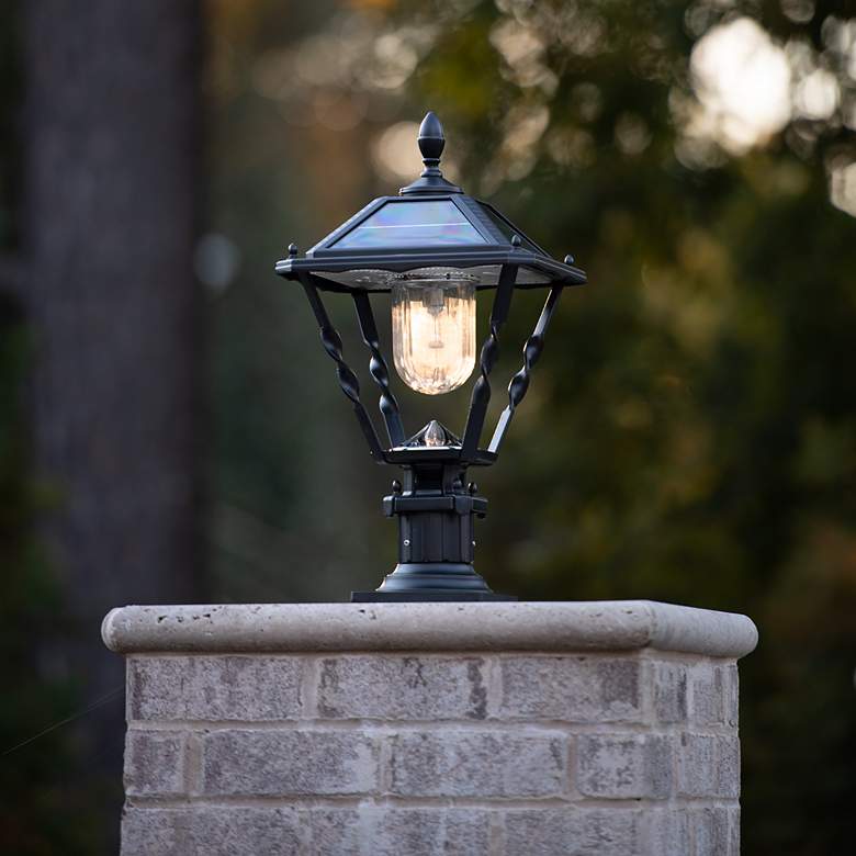 Image 5 Spiral 20" High White Dusk to Dawn LED Solar Post Light more views