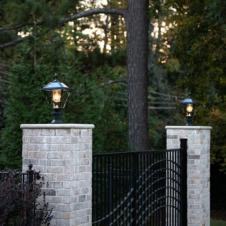 Image 6 Spiral 20" High White Dusk to Dawn LED Solar Post Light more views