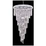 Spiral 22 Lt Chrome Chandelier Clear