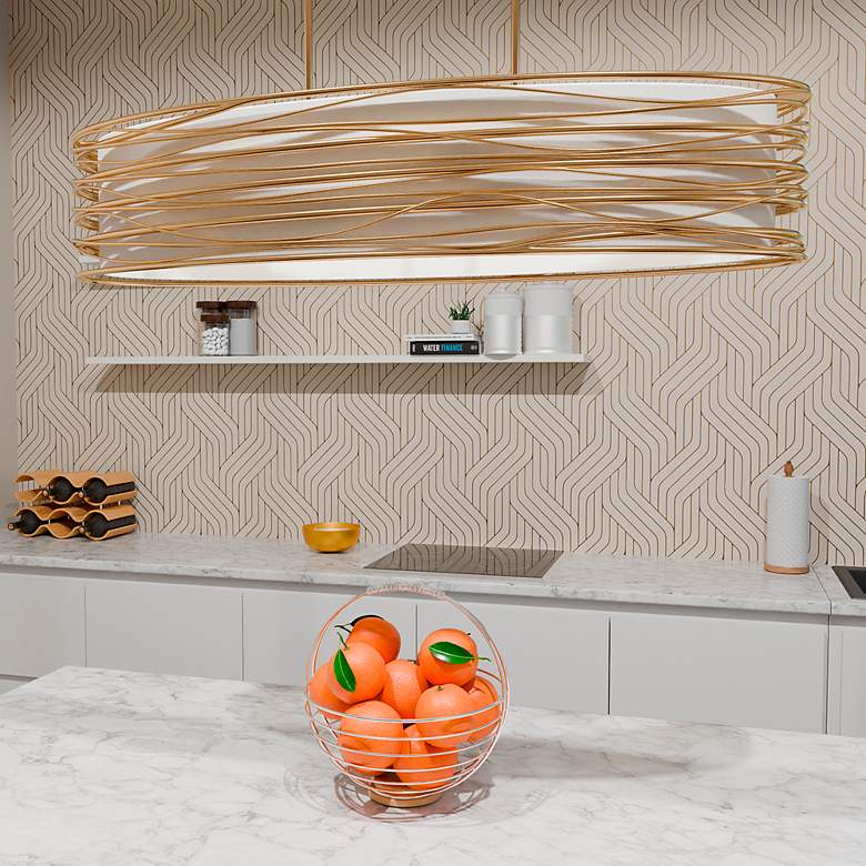 Image 1 Spiral 5-Light Light Gold Island Light