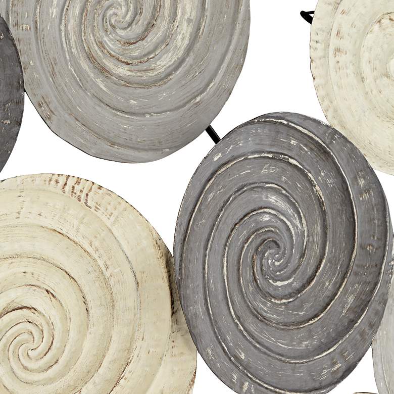 Image 3 Spiral Circles 49 1/2" Wide Painted Modern Metal Wall Art more views